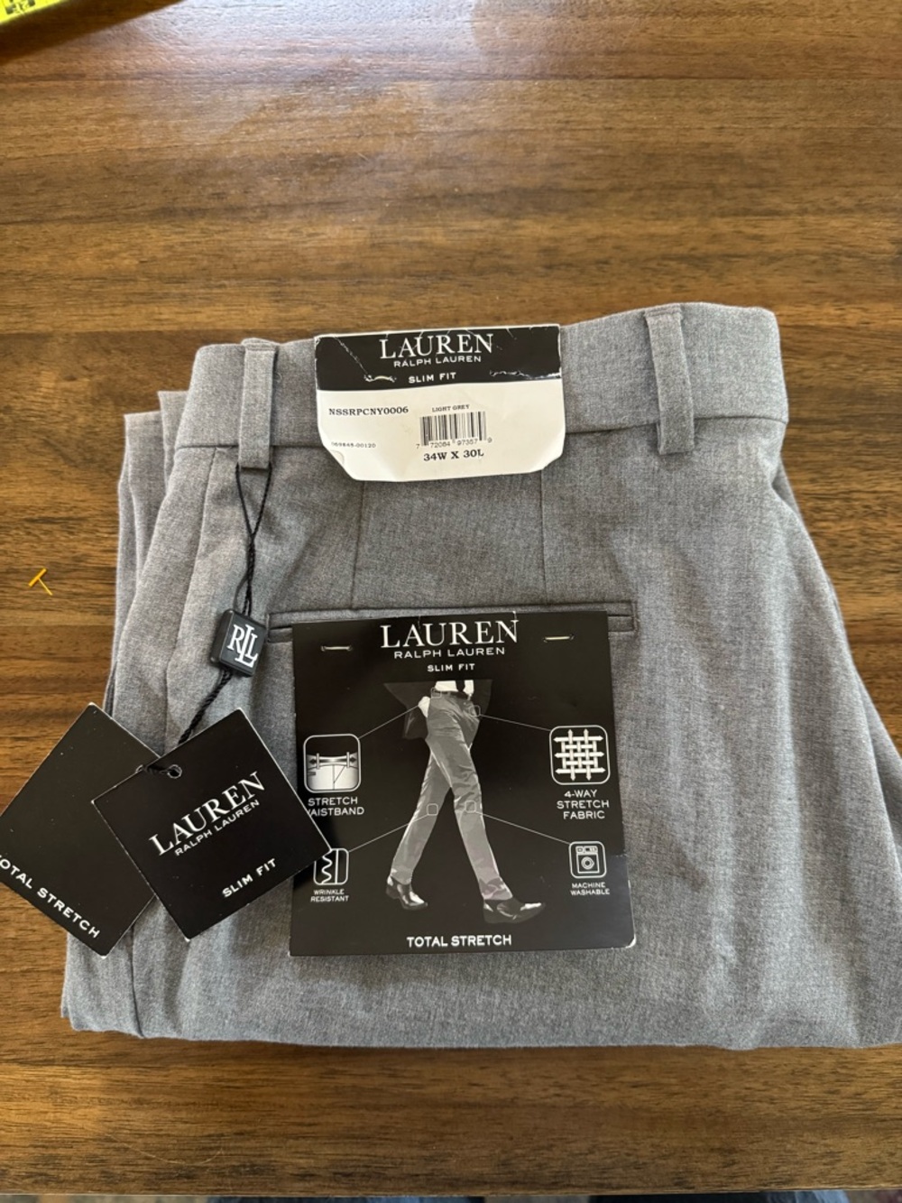 Lauren Ralph Lauren Slim Fit Dress Pants - Gray